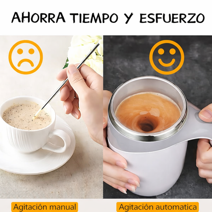 Taza Magnética Automezclable – Mezcla Café, Chocolate o Proteína en Segundos