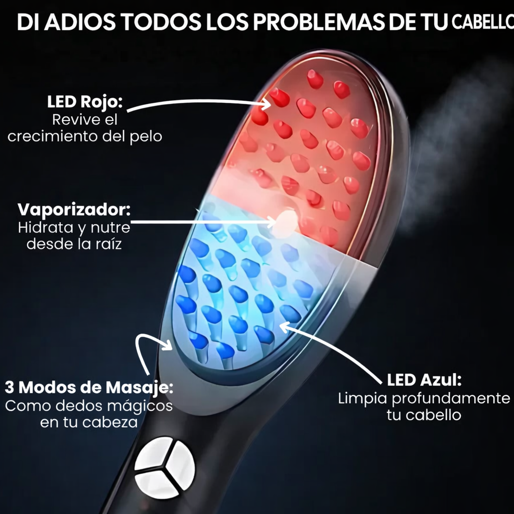 PEINE MASAJEADOR ELECTRICO PORTATIL