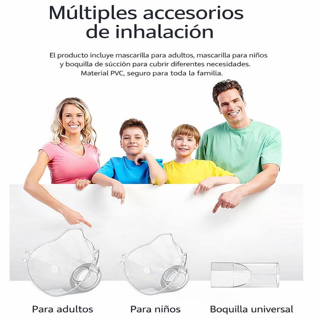 Nebulizador Portátil Silencioso para Adultos y Niños