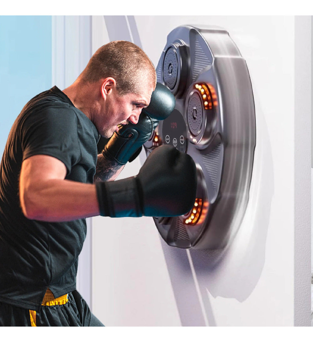 Entrenador de boxeo con luces LED – mejora reflejos y velocidad desde casa