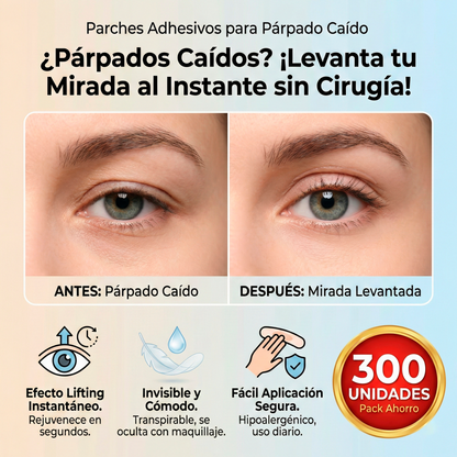 Parches Adhesivos para Párpado Caído (300 Unidades)