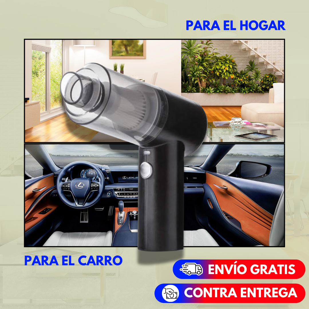 Aspiradora Portátil para Auto, Oficina y Casa