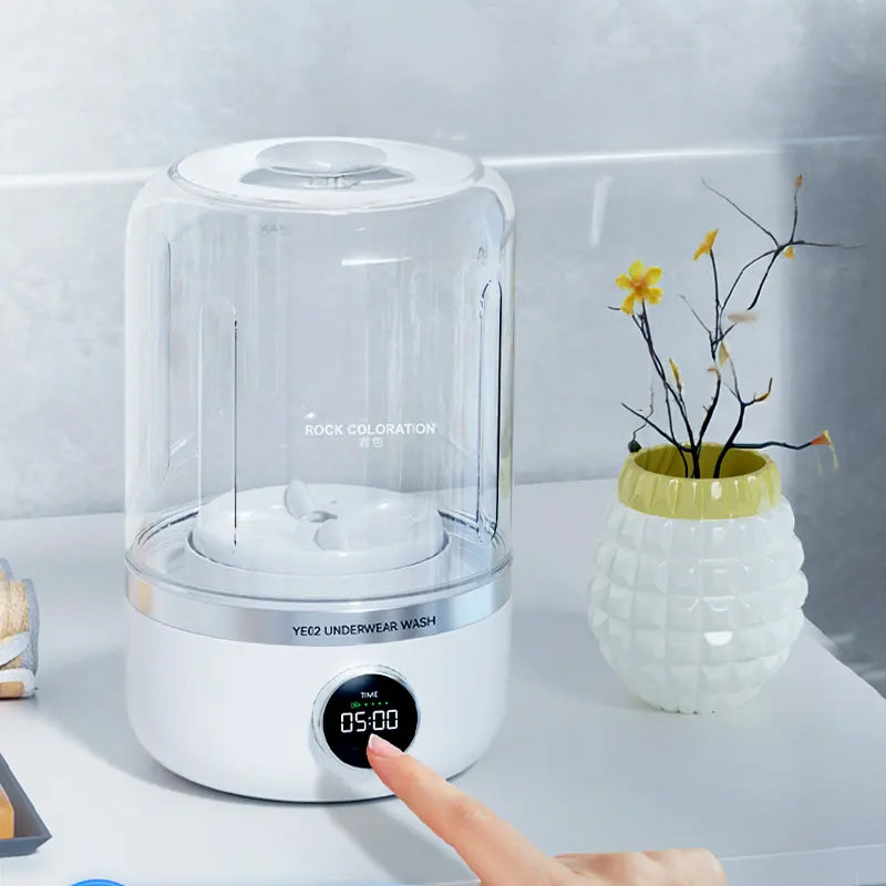 Mini Lavadora Eléctrica para Ropa Interior, Medias y Ropa Pequeña