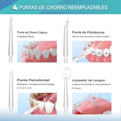 Irrigador Dental para Limpieza Profunda y Encías Saludables