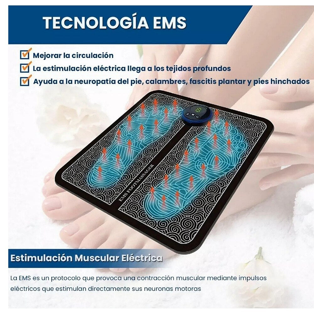 Masajeador de Pies con Estimulación Muscular Eléctrica