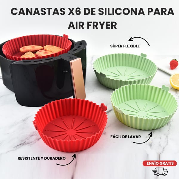 Set X6 Molde Silicona Freidora Air Fryer Reutilizable