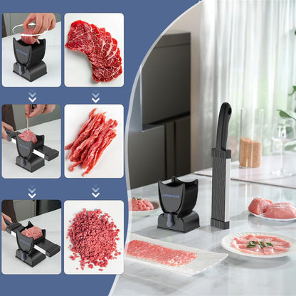 Rebanador de carne ajustable – cortes finos, uniformes y precisos en casa