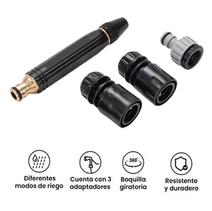 Pistola de agua de alta presión para manguera – limpieza rápida para autos, patios y jardines