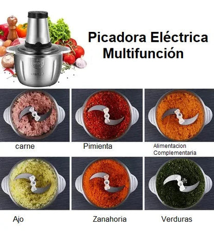 Picadora eléctrica multifuncional – pica carne, verduras y más en segundos