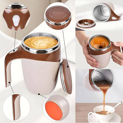 Taza Magnética Automezclable – Mezcla Café, Chocolate o Proteína en Segundos